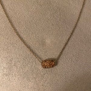 Kendra Scott Elisa Rose gold Drusy Necklace